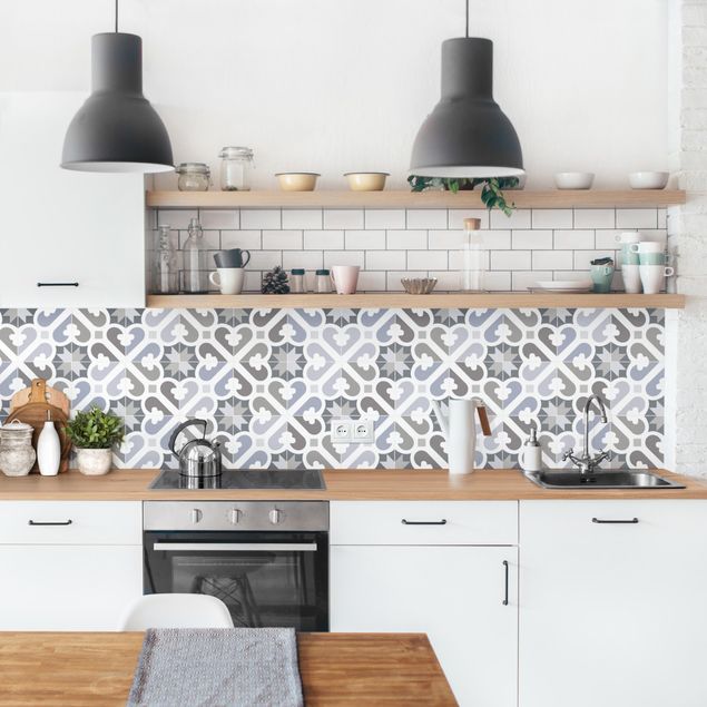 Achterwand voor keuken abstract Geometrical Tiles - Air