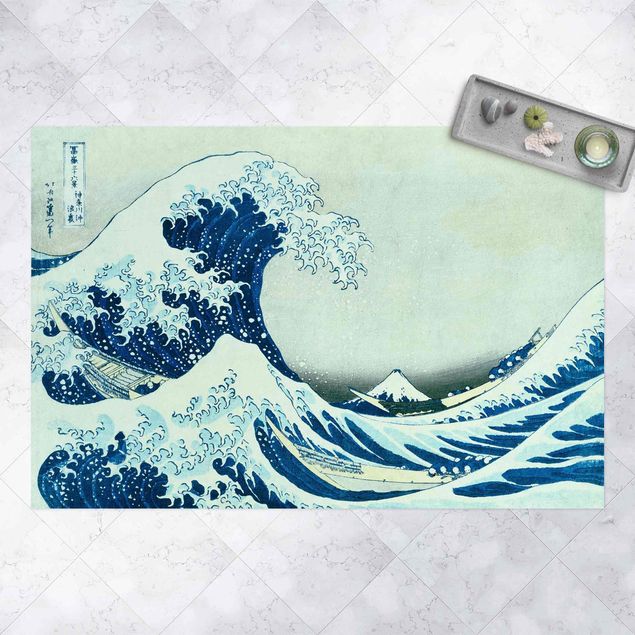 balkon tapijt Katsushika Hokusai - The Great Wave At Kanagawa