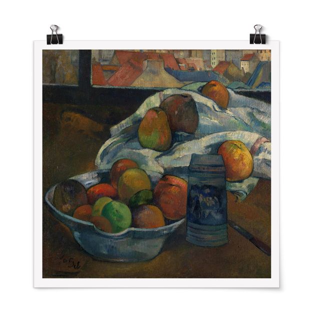 Posters Paul Gauguin - Fruit Bowl and Pitcher in front of a Window