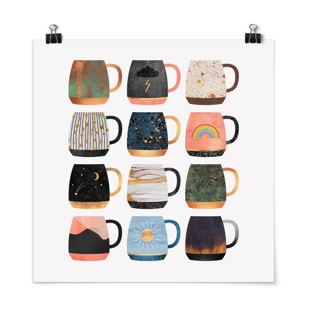 Posters Favorite Mugs With Gold