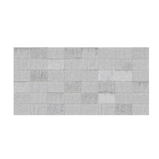 vloerkleed lichtgrijs Concrete Brick Look Gray