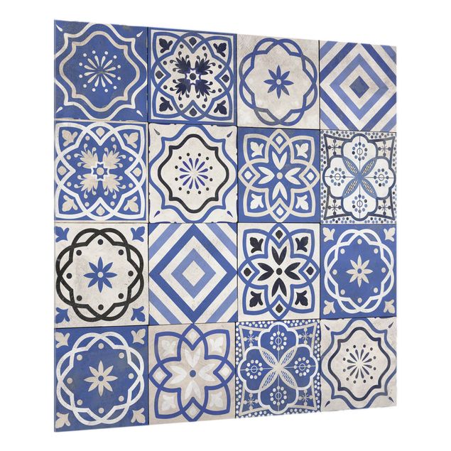 Spatscherm keuken Mediterranean Tile Pattern
