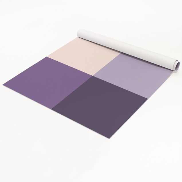 Plakfolien - 3 Violet Squares Flower Colours & Light Contrast Colours