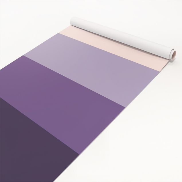 Meubelfolien - 3 Violet Stripes Flower Colours & Light Contrast Colours
