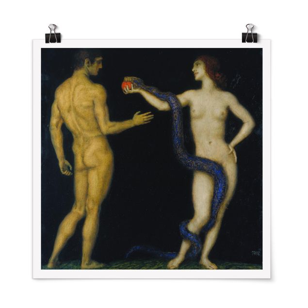Posters Franz von Stuck - Adam and Eve
