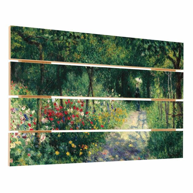 Houten schilderijen op plank Auguste Renoir - Women In A Garden