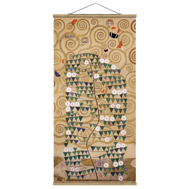 Stoffen schilderij met posterlijst Gustav Klimt - Design For The Stocletfries