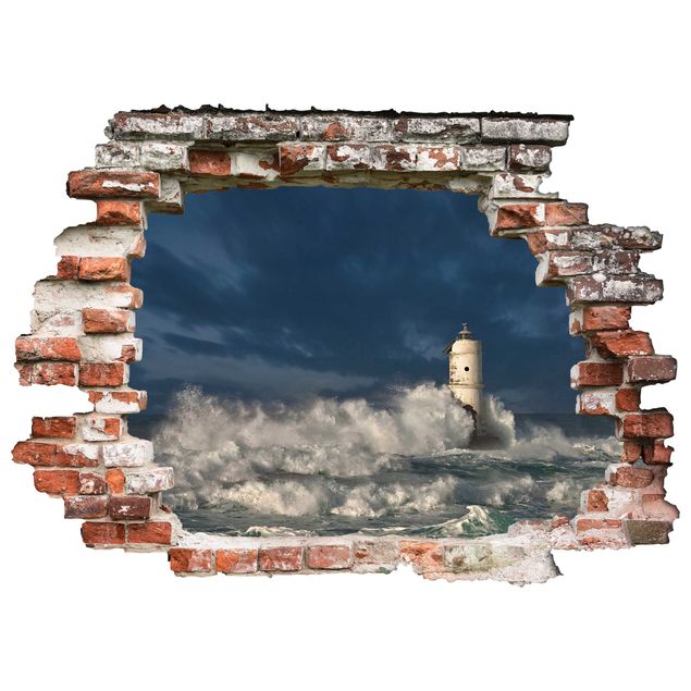 Muurstickers Lighthouse On Sardinia