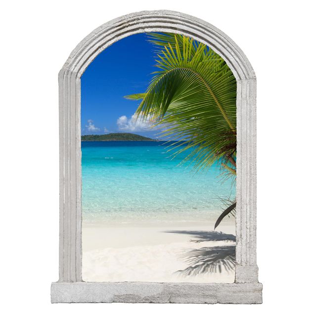 Muurstickers 3d Stone Arch Perfect Maledives