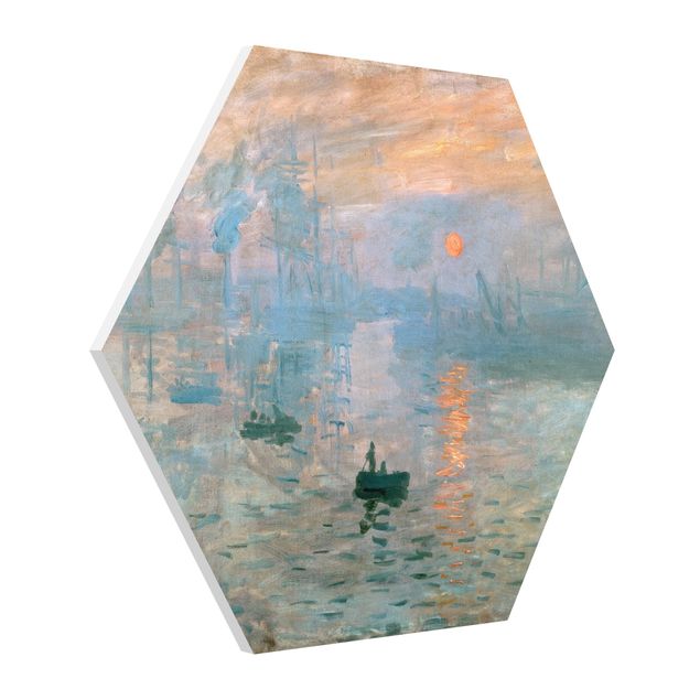 Hexagons Forex schilderijen Claude Monet - Impression (Sunrise)