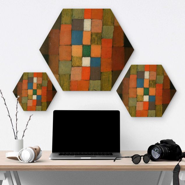 Hexagons houten schilderijen Paul Klee - Static-Dynamic Increase