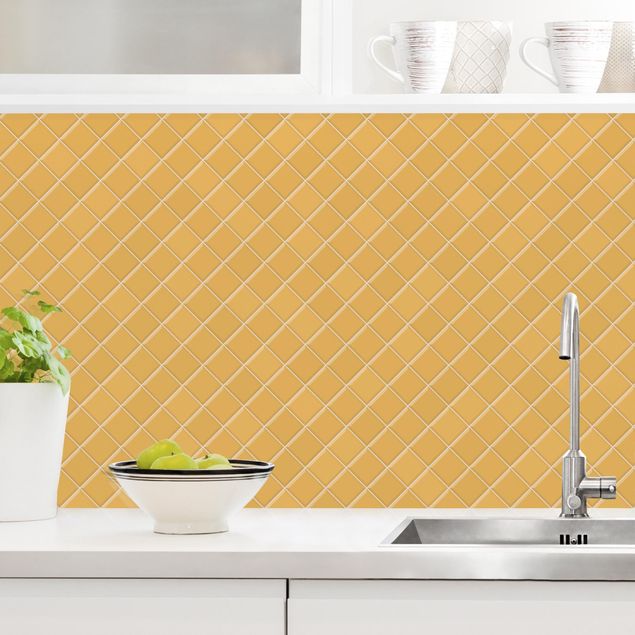 Achterwand voor keuken tegelmotief Mosaic Tiles - Orange