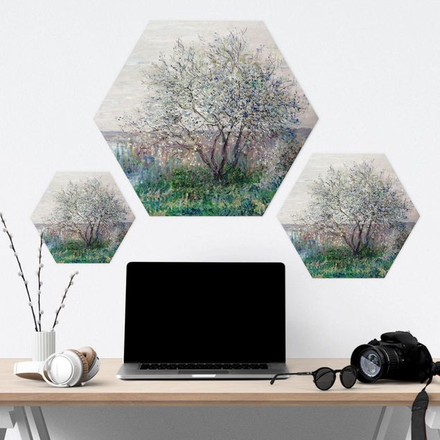 Hexagons Forex schilderijen Claude Monet - Spring in Vétheuil