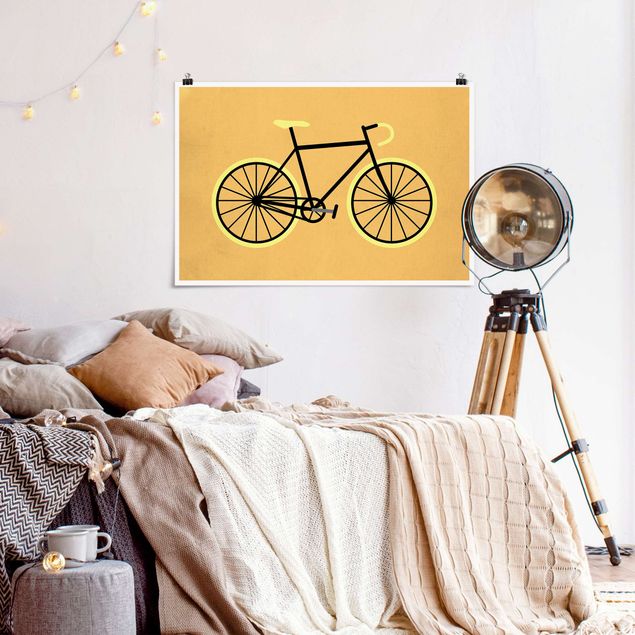 Posters Bicycle In Yellow