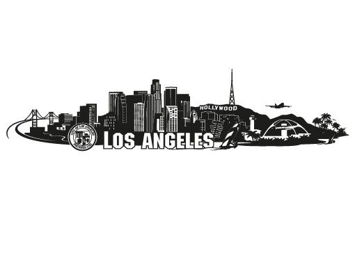 Muurstickers lijst No.FB103 Los Angeles Skyline