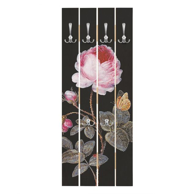 Wandkapstokken houten pallet Barbara Regina Dietzsch - The Hundred-Petalled Rose