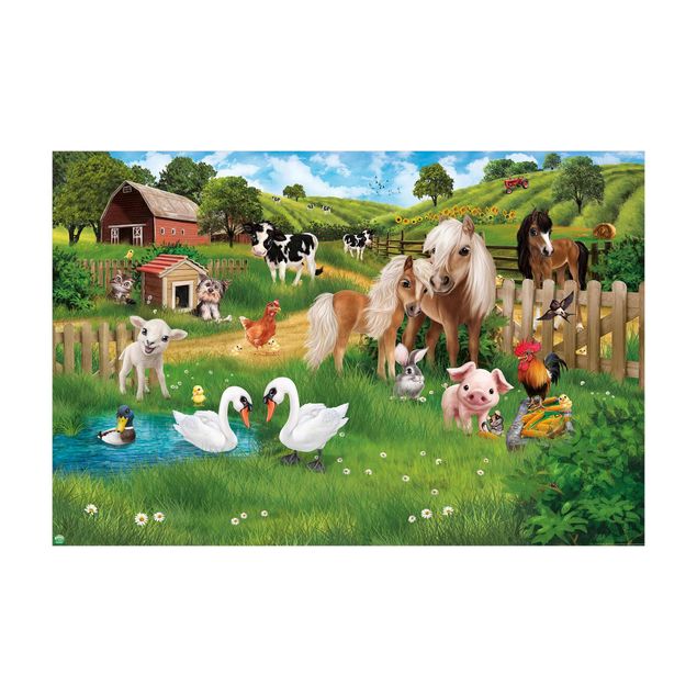 Vinyl tapijt Animal Club International - Animals On A Farm