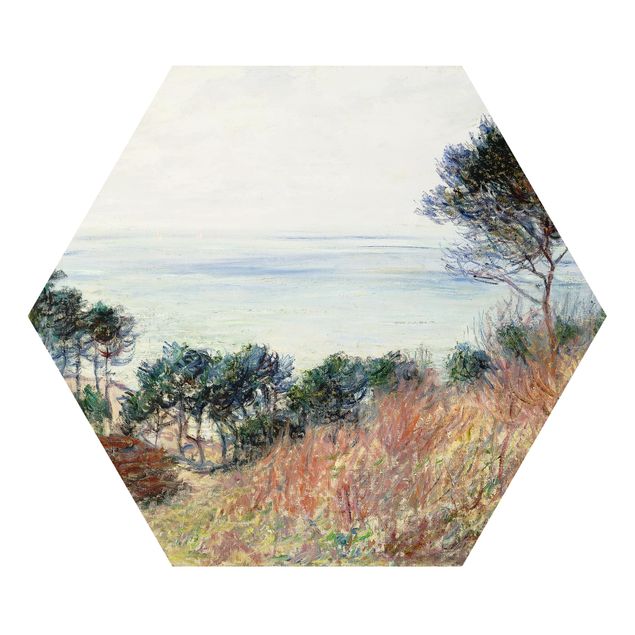 Hexagons Aluminium Dibond schilderijen Claude Monet - The Coast Of Varengeville