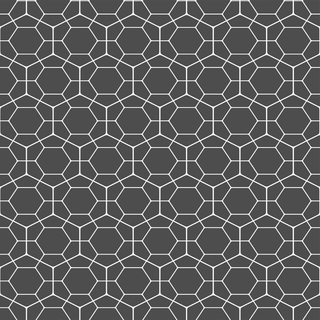 Meubelfolien Anthracite Geometric Diamond Honeycomb Pattern