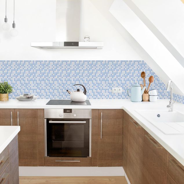 Achterwand in keuken Mosaic Tiles Light Blue