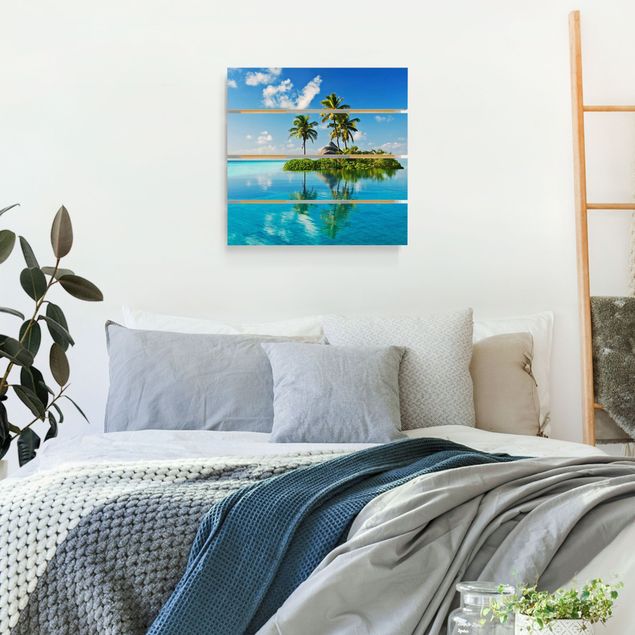 Houten schilderijen op plank Tropical Paradise