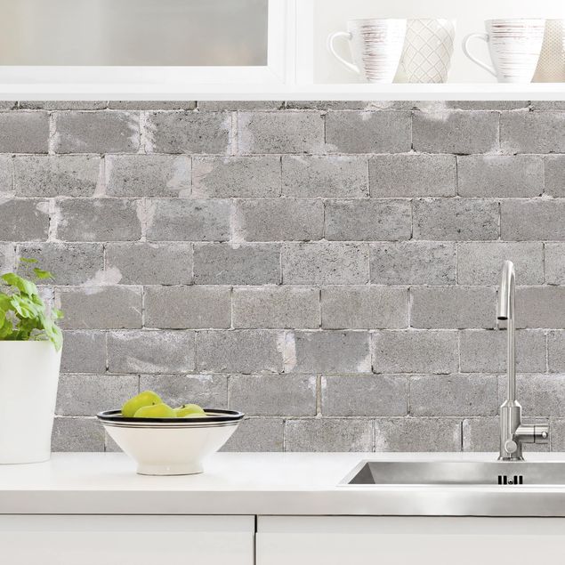 Achterwand voor keuken patroon Concrete Brick