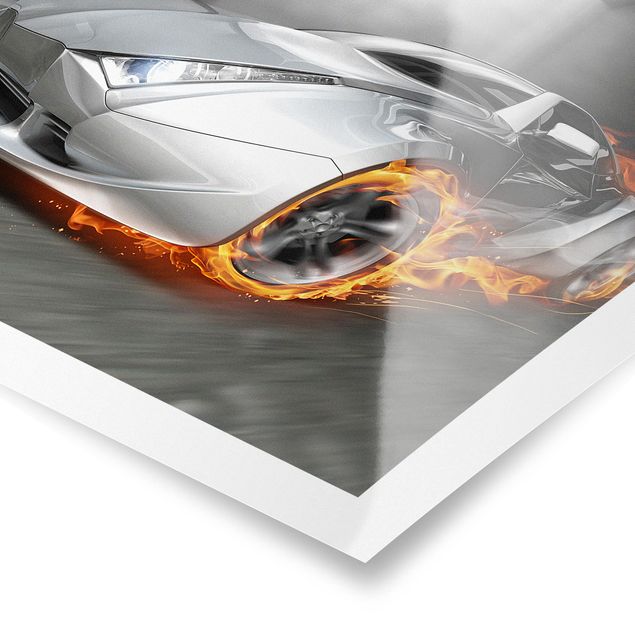 Posters Supercar In Flames