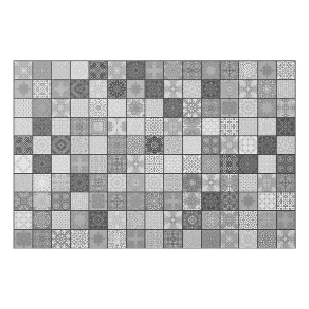 Spatscherm keuken Grey Mediterranian Tiles With Dark Joints
