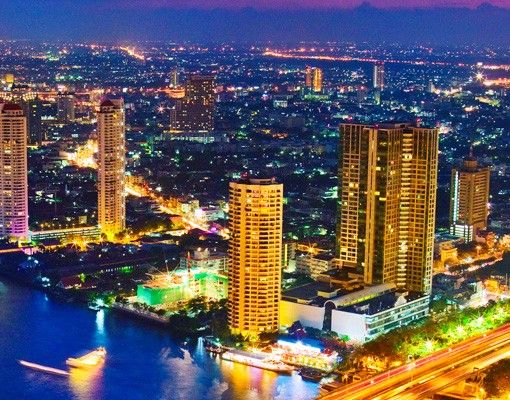 Brievenbussen Bangkok Skyline