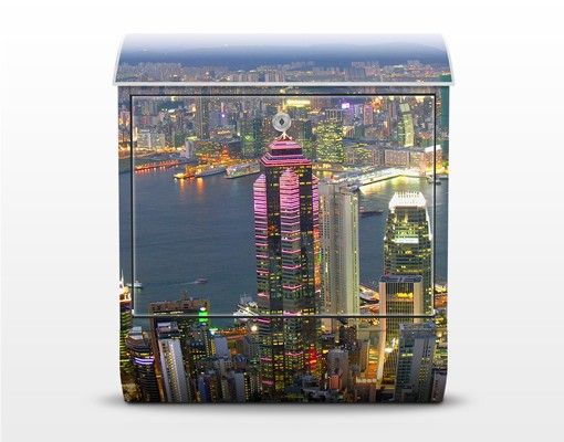 Brievenbussen Hong Kong Skyline