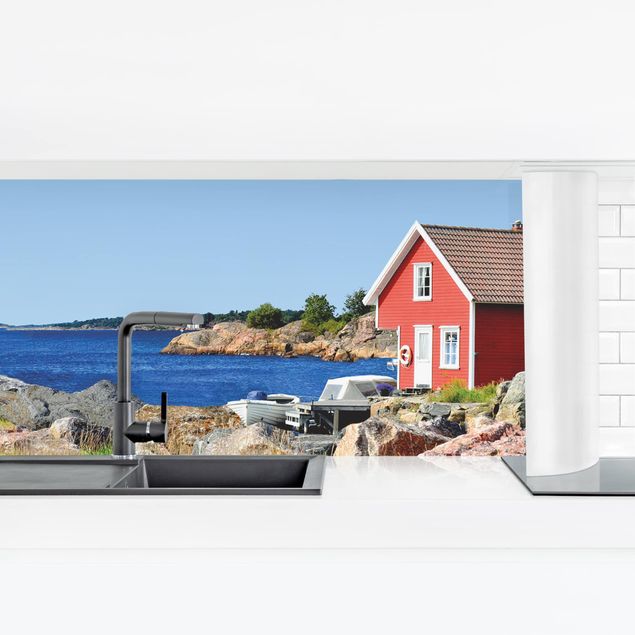 Achterwand voor keuken Holiday in Norway