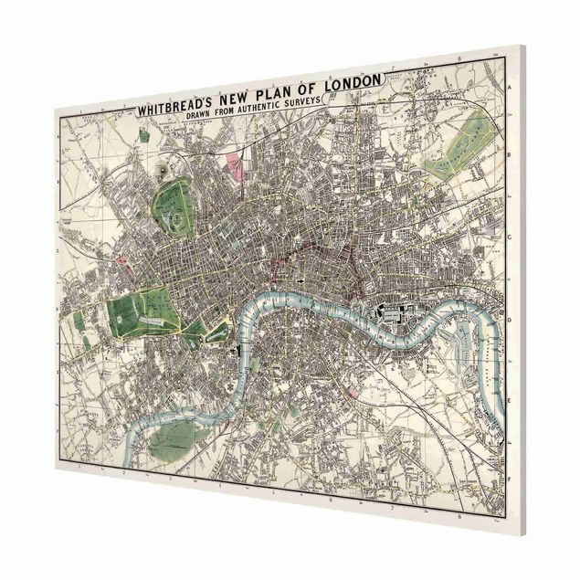 Magneetborden Vintage Map London
