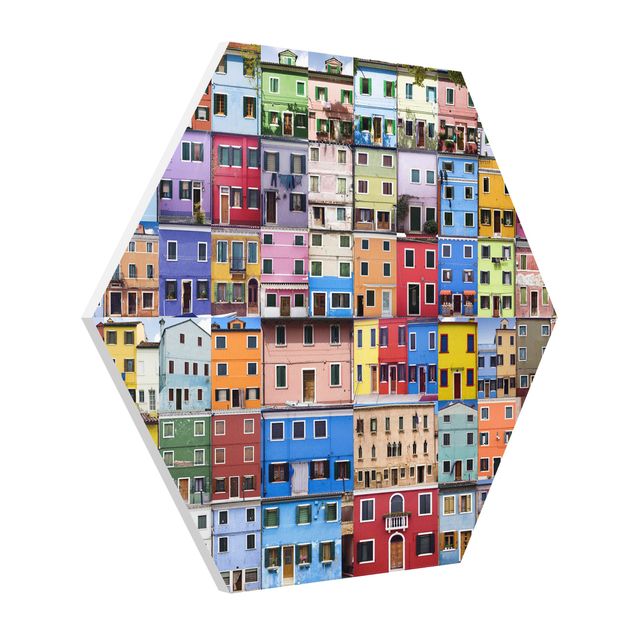 Hexagons Forex schilderijen Venetian Homes
