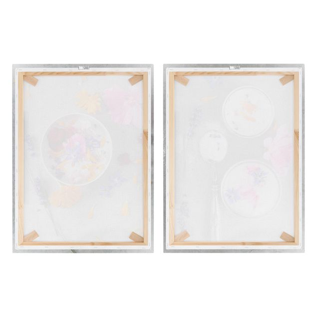 Canvas schilderijen - 2-delig  Flowers with sugar