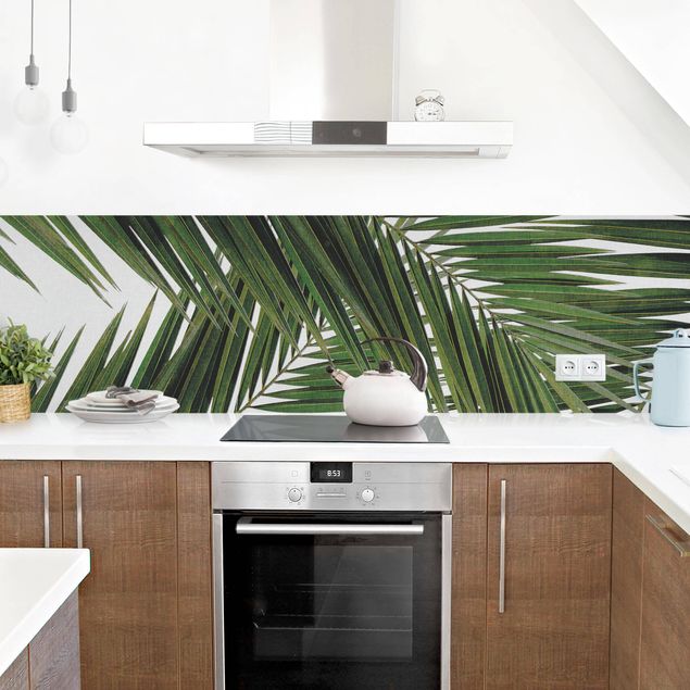 Achterwand in keuken View Through Green Palm Leaves