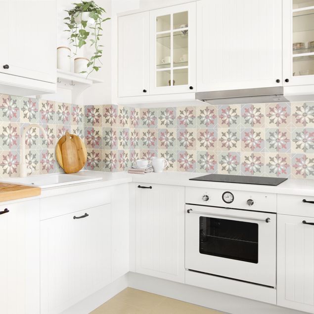 Achterwand voor keuken abstract Geometrical Tiles - Bari