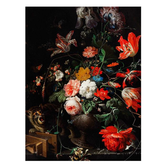 Magneetborden Abraham Mignon - The Overturned Bouquet
