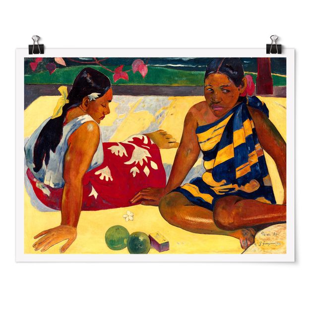 Posters Paul Gauguin - Parau Api (Two Women Of Tahiti)