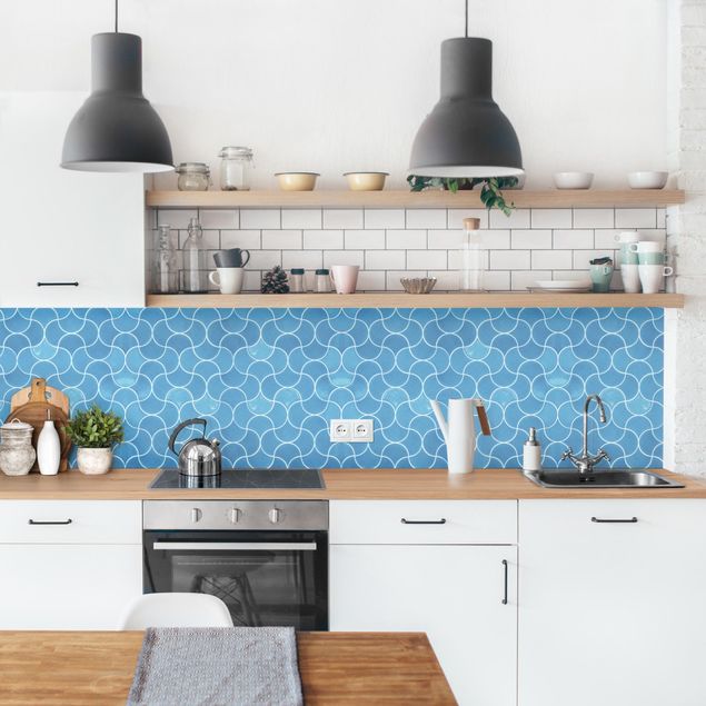Achterwand voor keuken Keramikfliesen - Blue