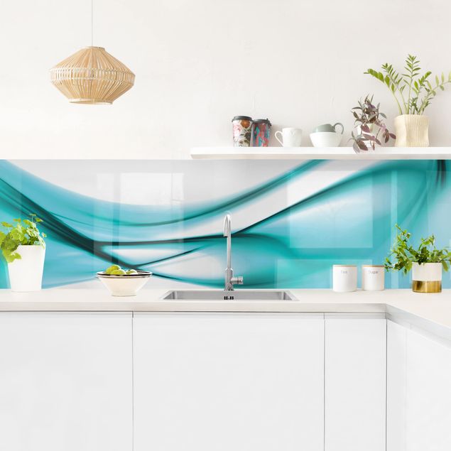 Achterwand in keuken Turquoise Design