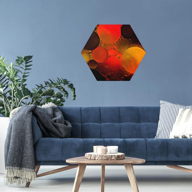 Hexagons Aluminium Dibond schilderijen Astronomic