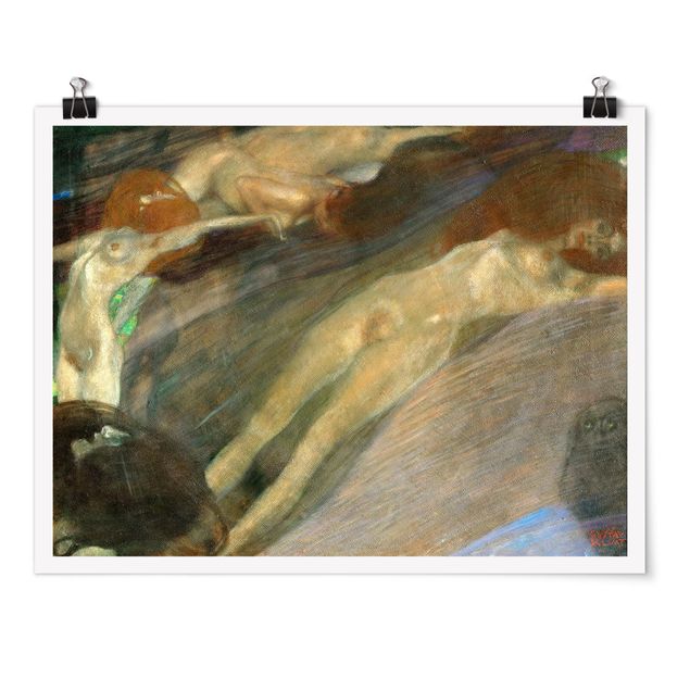 Posters Gustav Klimt - Moving Water