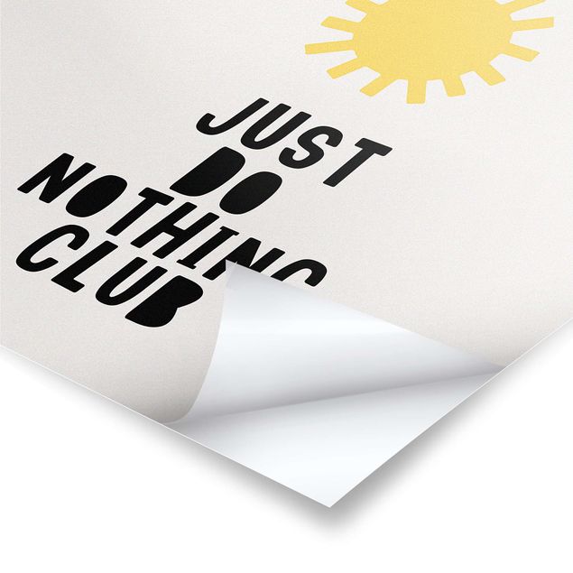 Posters Do Nothing Club Yellow