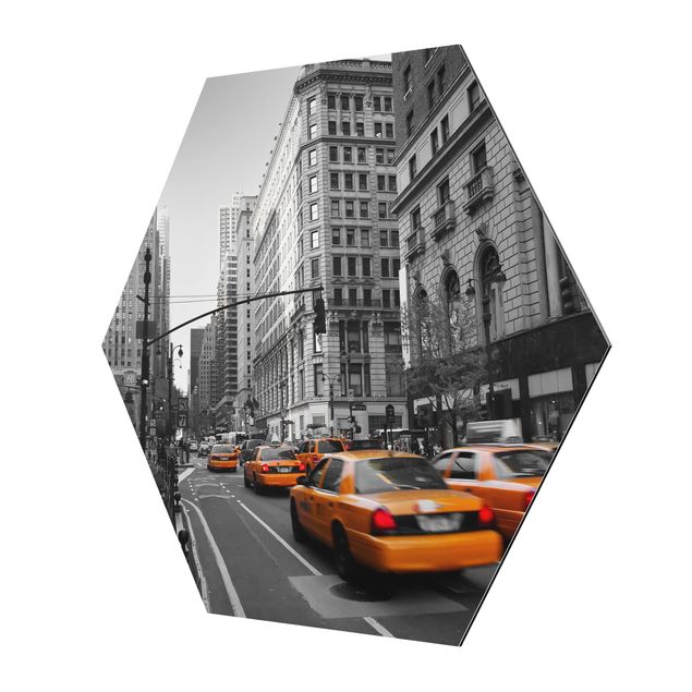 Hexagons Aluminium Dibond schilderijen New York, New York!