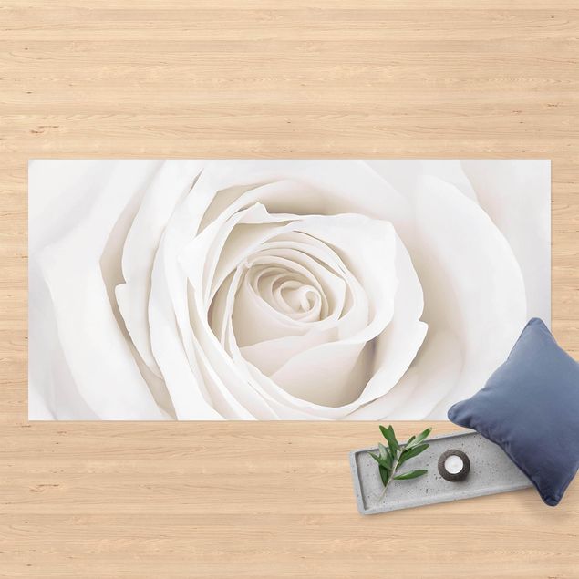 balkon tapijt Pretty White Rose