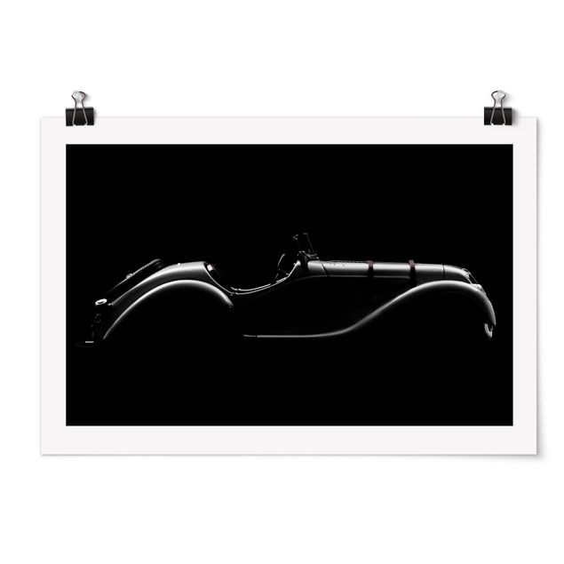 Posters Vintage Car Silhouette