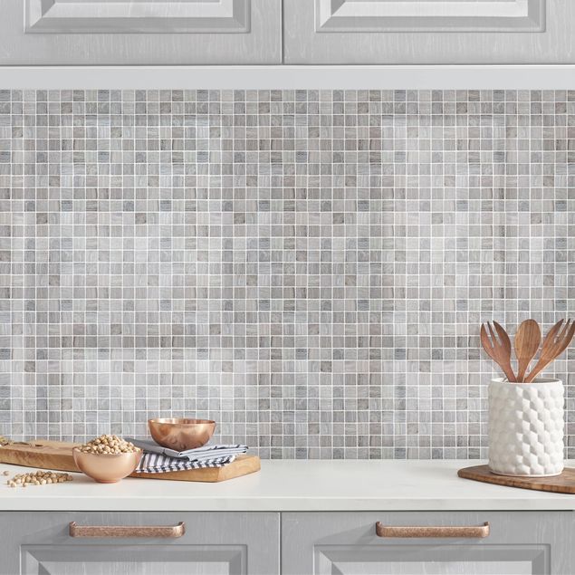 Achterwand voor keuken patroon Mosaic Tiles Marble Look