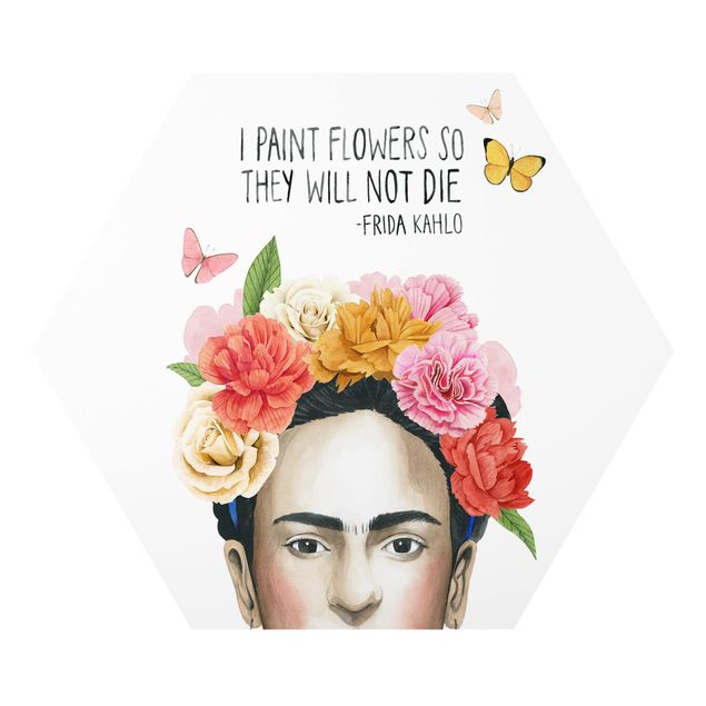 Hexagons Forex schilderijen Frida's Thoughts - Flowers