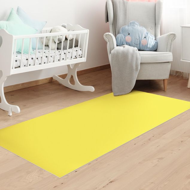 tapijt modern Colour Lemon Yellow