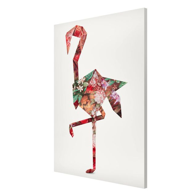 Magneetborden Origami Flamingo